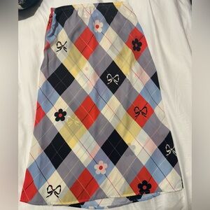 Lisa Says Gah Multicolor Argyle Fabric